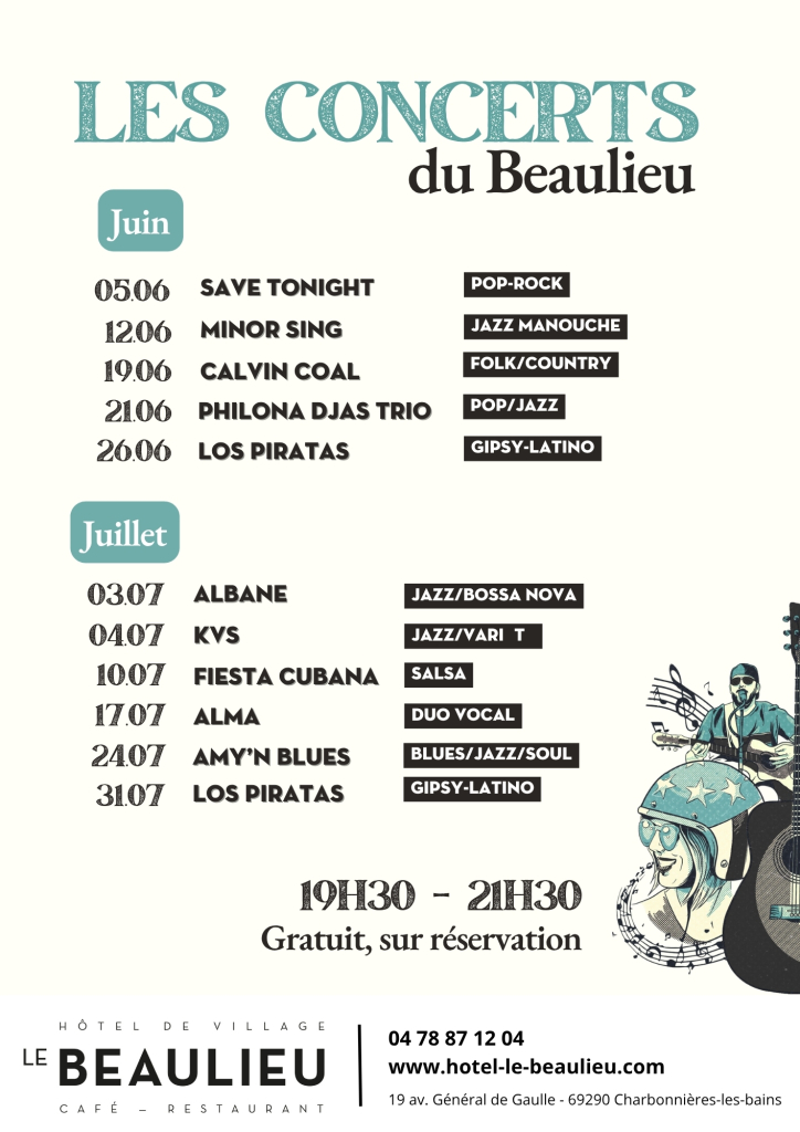 JUIN & JUILLET - CONCERTS
